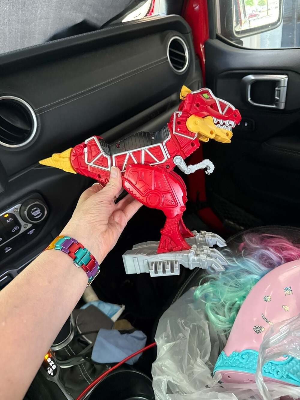 Hasbro Power Rangers Dino Fury Battle Attackers T-Rex Champion Zord Electronic A